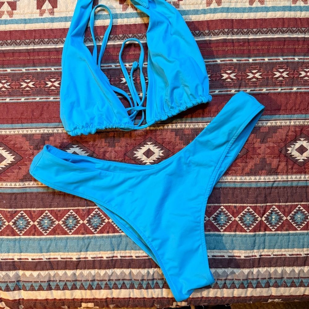 Frankie's Bikinis Vibrant Blue Bikini Set - Picture 2 of 7
